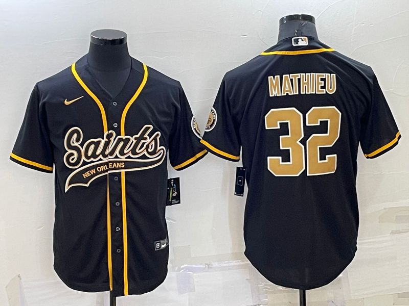 Men New Orleans Saints #32 Mathieu Black 2022 Nike Co branded NFL Jersey->youth mlb jersey->Youth Jersey